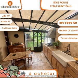 maison de campagne à la vente -   97460  SAINT PAUL, surface 247 m2 vente maison de campagne - UBI474331304